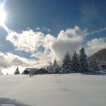 Arrivo a Vazon con le ciapole dopo la nevicata di Natale (Oulx)